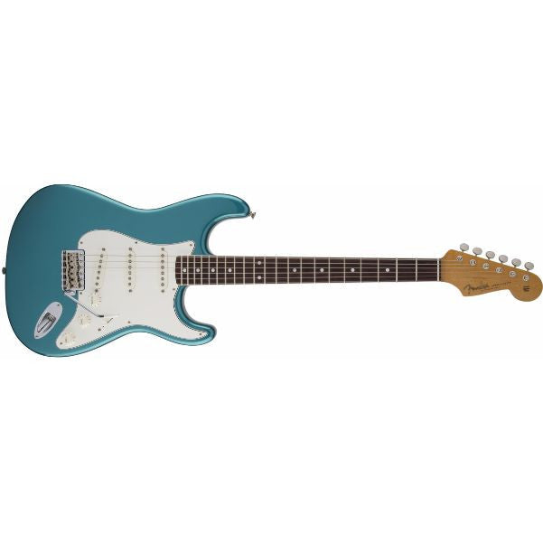 fender electric guitars fender eric johnson stratocaster electric guitar, rosewood fingerboard, lucerne aqua firemist