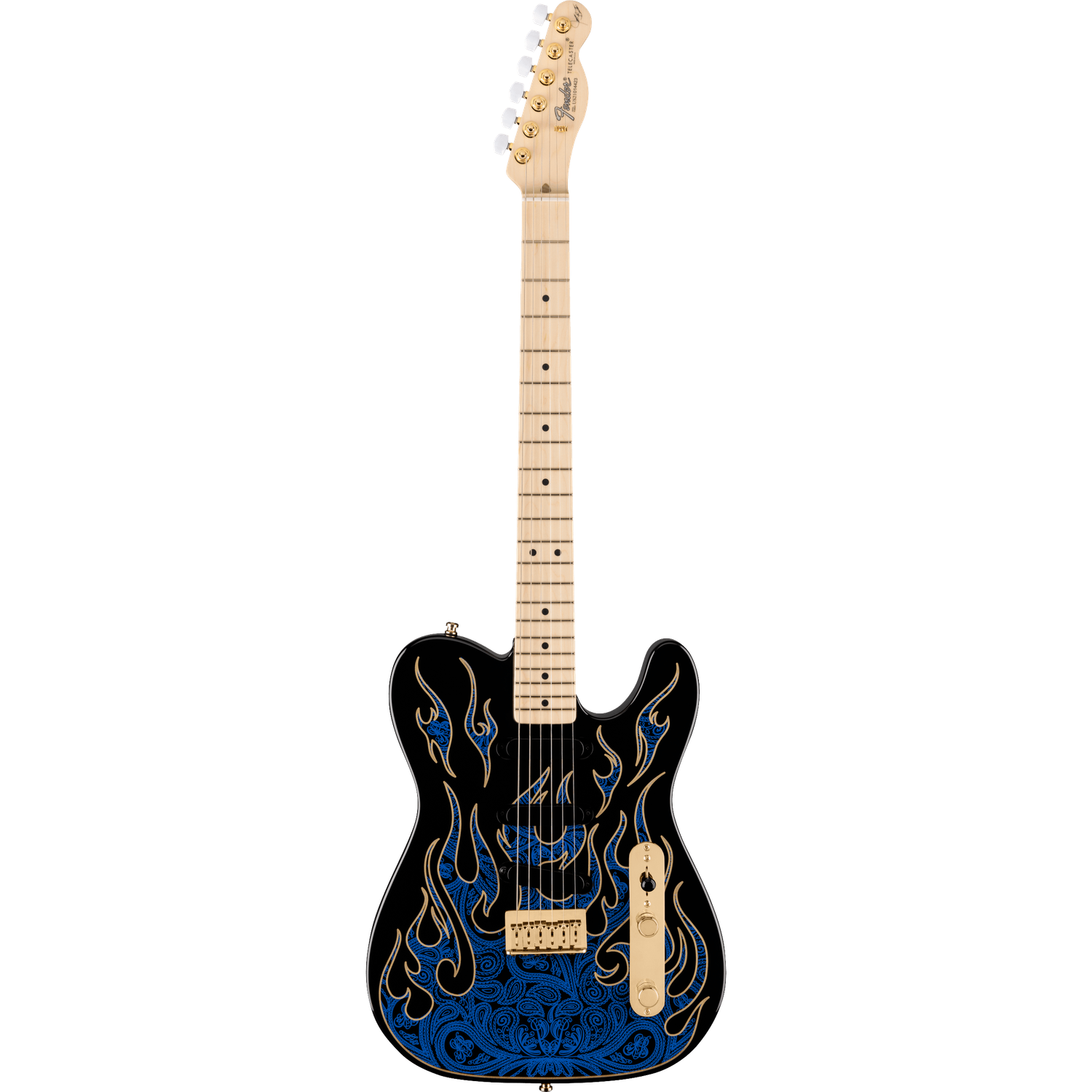 Fender Electric Guitars Fender James Burton Telecaster Electric Guitar, Maple Fingerboard, Blue Paisley Flames
