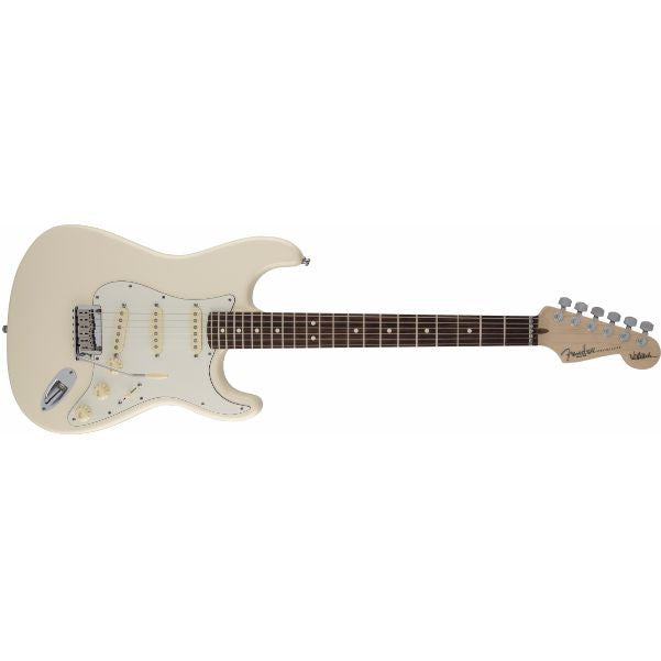 fender electric guitars fender jeff beck stratocaster electric guitar, rosewood fingerboard, olympic white