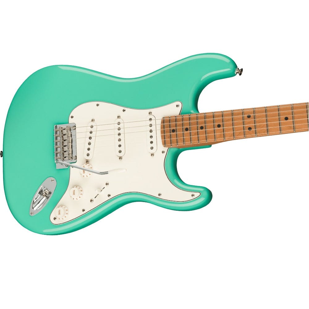 fender electric guitars fender limited edition player stratocaster 6 string electric guitar #color_sea-foam-green,fingerboard_roasted-maple
