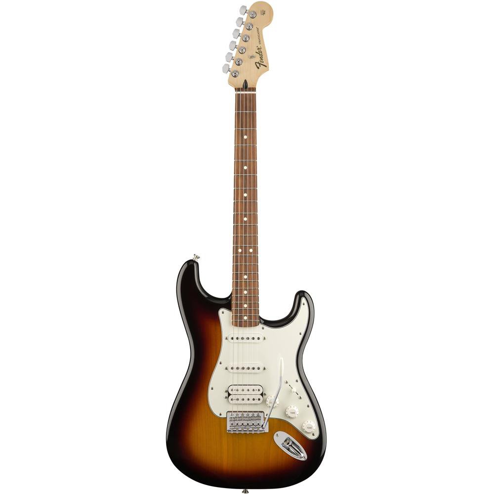 fender electric guitars fender mexican standard stratocaster hss electric guitar - pau ferro fretboard - brown sunburst