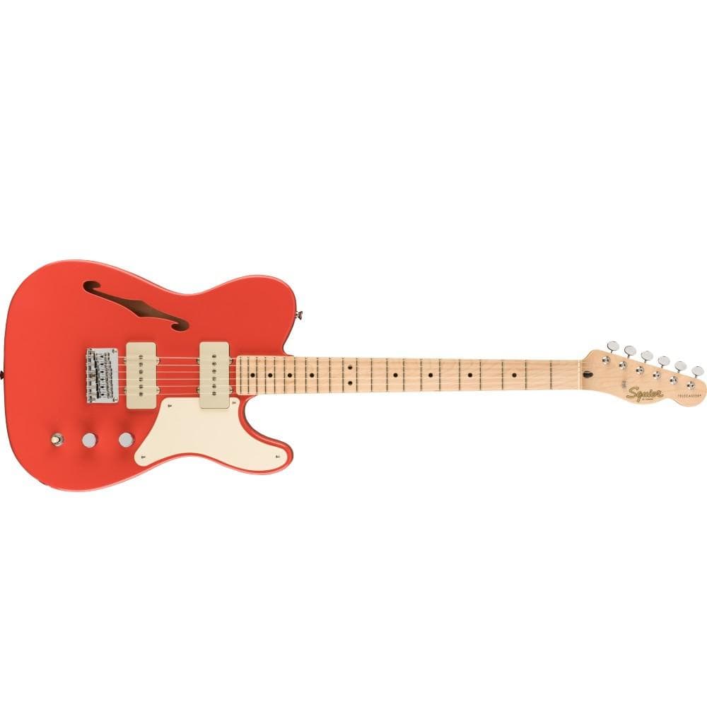 fender electric guitars fender paranormal cabronita telecaster thinline 6-strings electric guitar- fiesta red