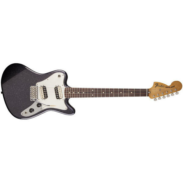 fender electric guitars fender pawn shop super-sonic rosewood fingerboard dark gunmetal flake