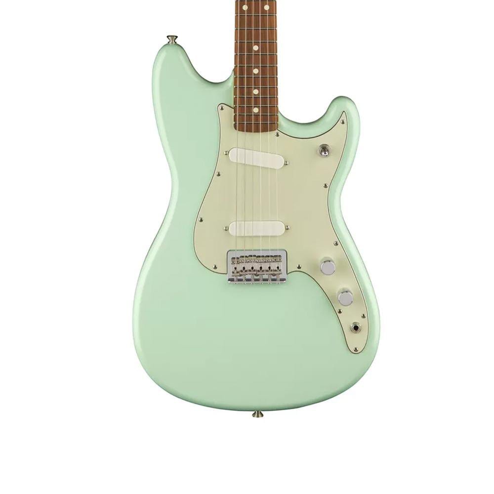 fender electric guitars fender player duo sonic 6 strings electric guitar #color_surf-green,fretboard_pau-ferro