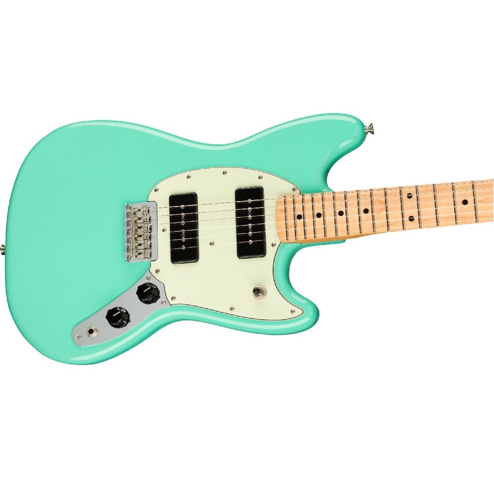 fender electric guitars fender player mustang 90 6-string electric guitar #color_sea-foam-green,fretboard_maple