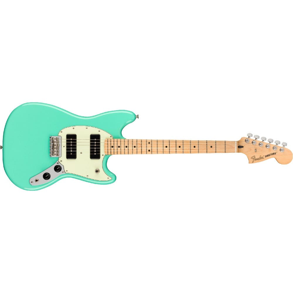 fender electric guitars fender player mustang 90 6-string electric guitar #color_sea-foam-green,fretboard_maple