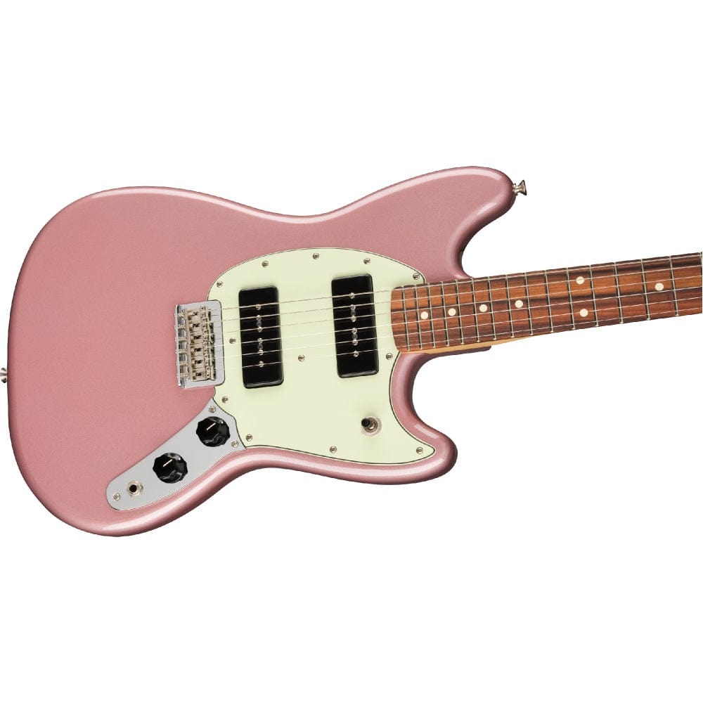 fender electric guitars fender player mustang 90 6-string electric guitar #color_burgundy-mist-metallic,fretboard_pau-ferro