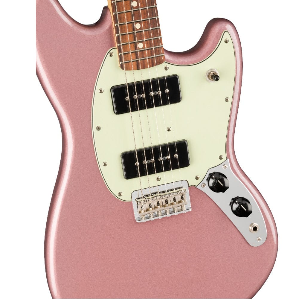fender electric guitars fender player mustang 90 6-string electric guitar #color_burgundy-mist-metallic,fretboard_pau-ferro