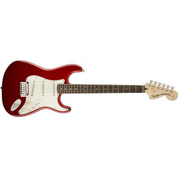 fender electric guitars fender squier 0321600509 standard stratocaster electric guitar - rosewood fretboard, candy apple red