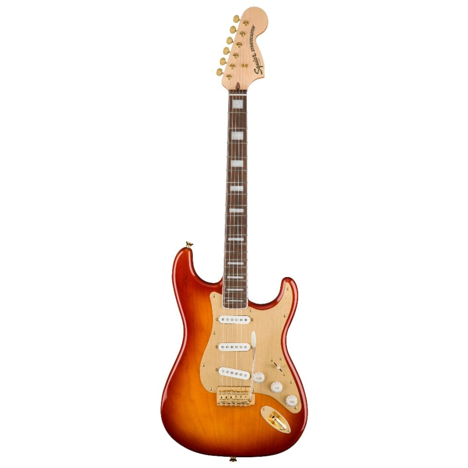 Fender Electric Guitars Fender Squier 40th Anniversary Stratocaster Gold Edition Electric Guitar