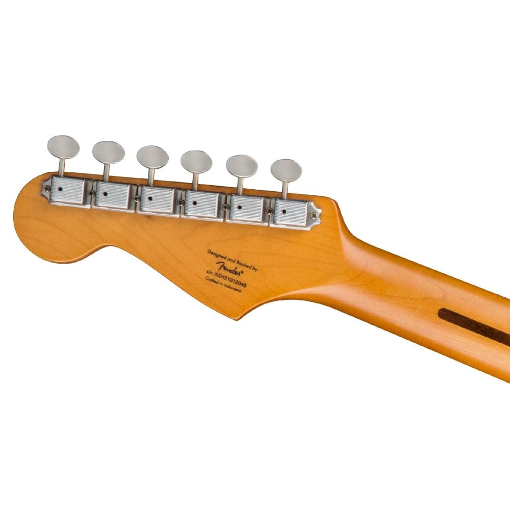 fender electric guitars fender squier 40th anniversary stratocaster vintage edition 6 string electric guitar #color_satin-sonic-blue