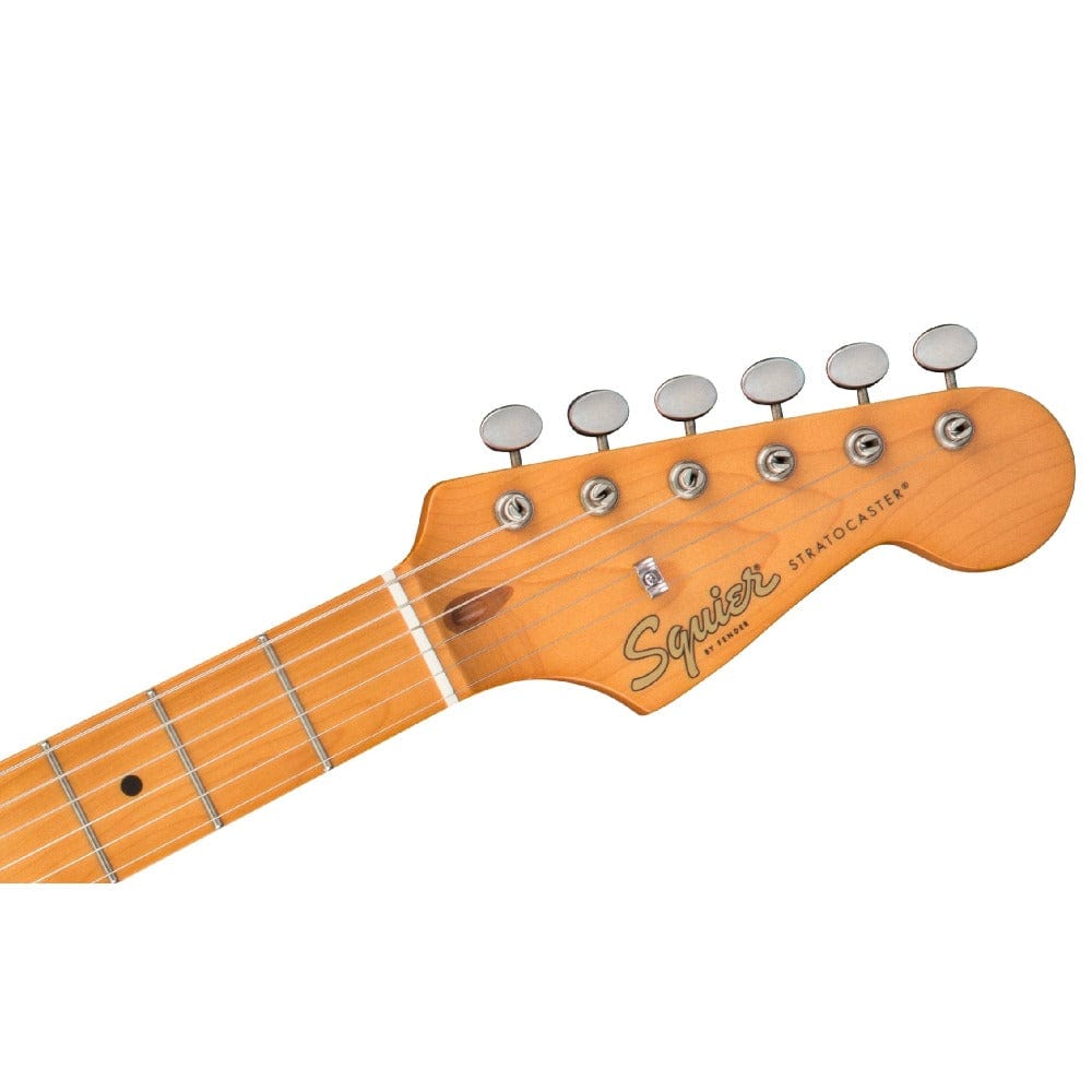 fender electric guitars fender squier 40th anniversary stratocaster vintage edition 6 string electric guitar #color_satin-sonic-blue