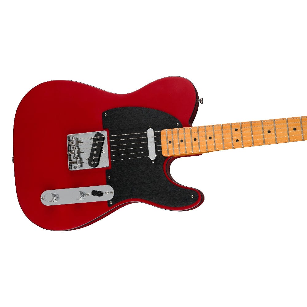 fender electric guitars fender squier 40th anniversary telecaster vintage edition 6 string electric guitar #color_satin-dakota-red