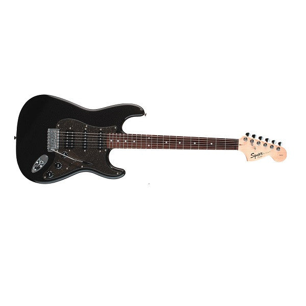 fender electric guitars fender squier affinity fat stratocaster electric guitar montego black metallic