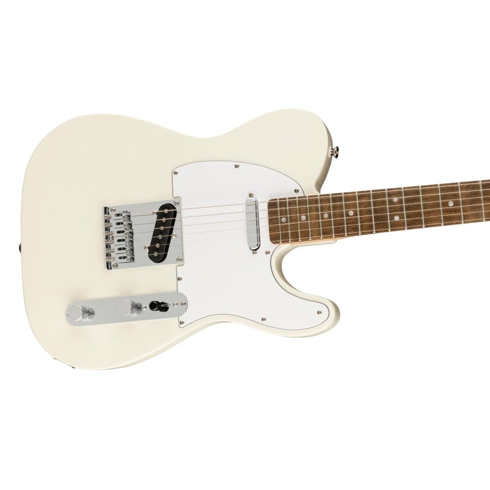 fender electric guitars fender squier affinity series telecaster electric guitar #color_olympic-white,fretboard_indian-laurel