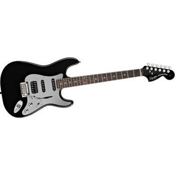 fender electric guitars fender squier black and chrome fat stratocaster electric guitar
