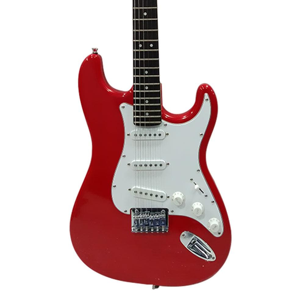 fender electric guitars fender squier mm stratocaster 6-string electric guitar #type_bundle,color_red