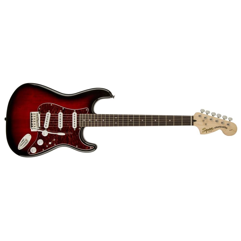 fender electric guitars fender squier standard series stratocaster electric guitar - antique burst