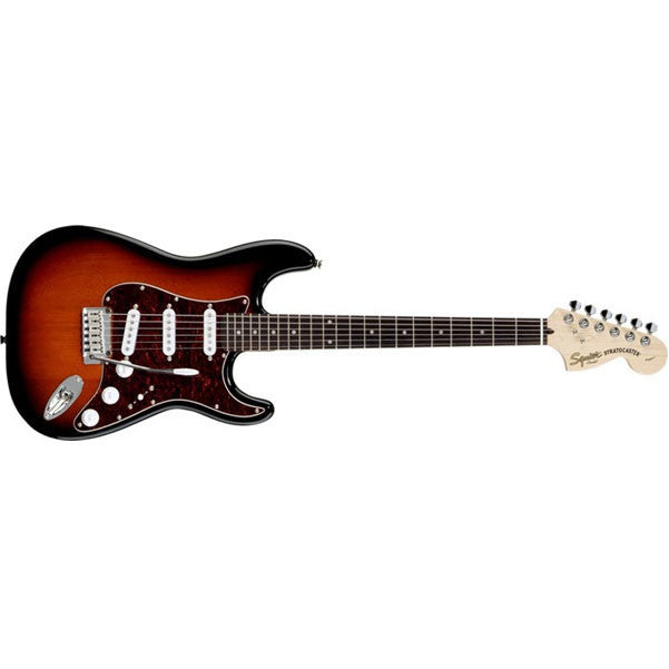 fender electric guitars fender squier standard stratocaster atb/tort