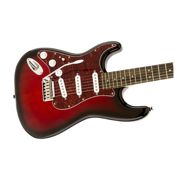 fender electric guitars fender squier standard stratocaster left handed electric guitar - antique burst