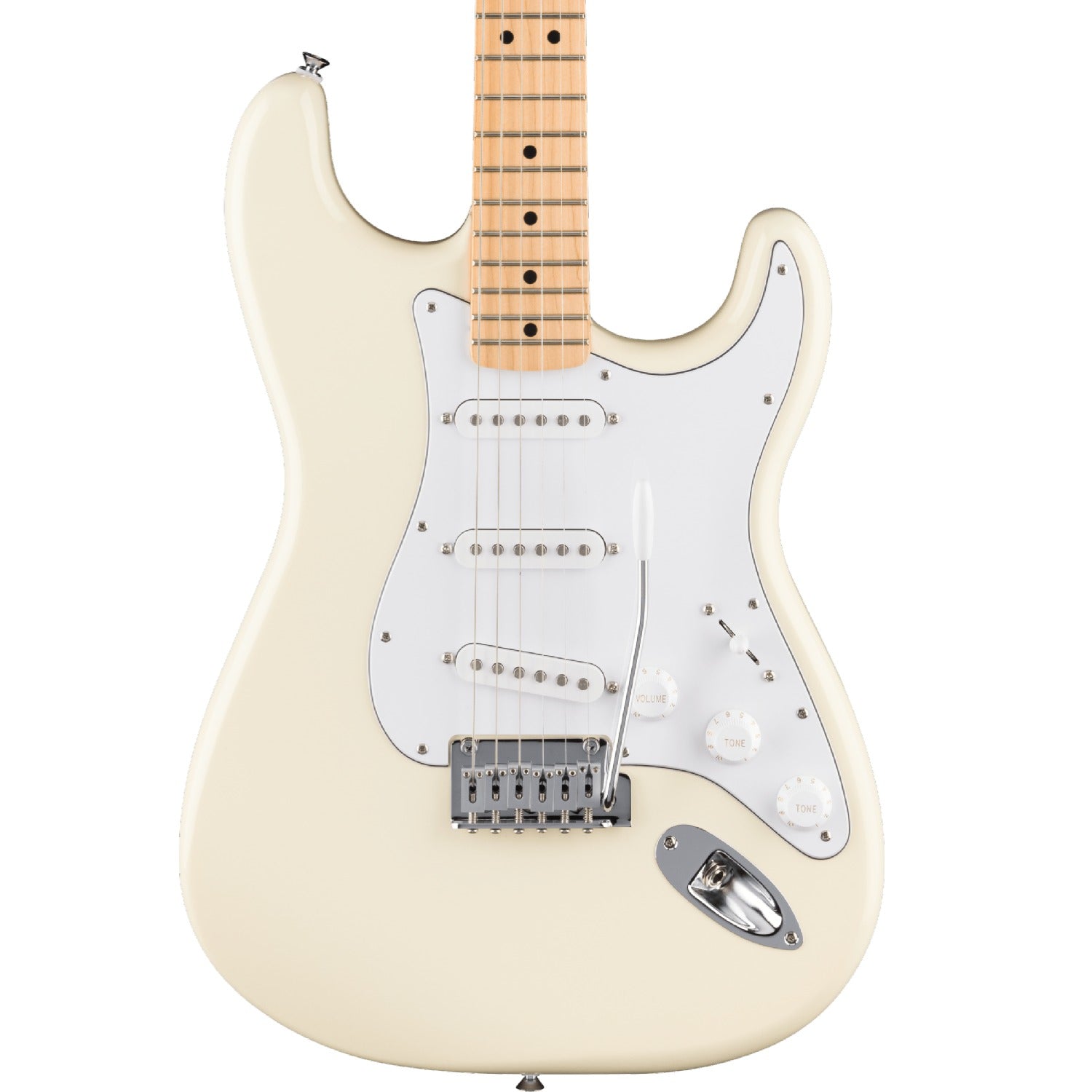 Fender Electric Guitars Fender Standard Stratocaster 6 String Electric Guitars#color_olympic-white,fingerboard_maple,pickup-configuration_sss