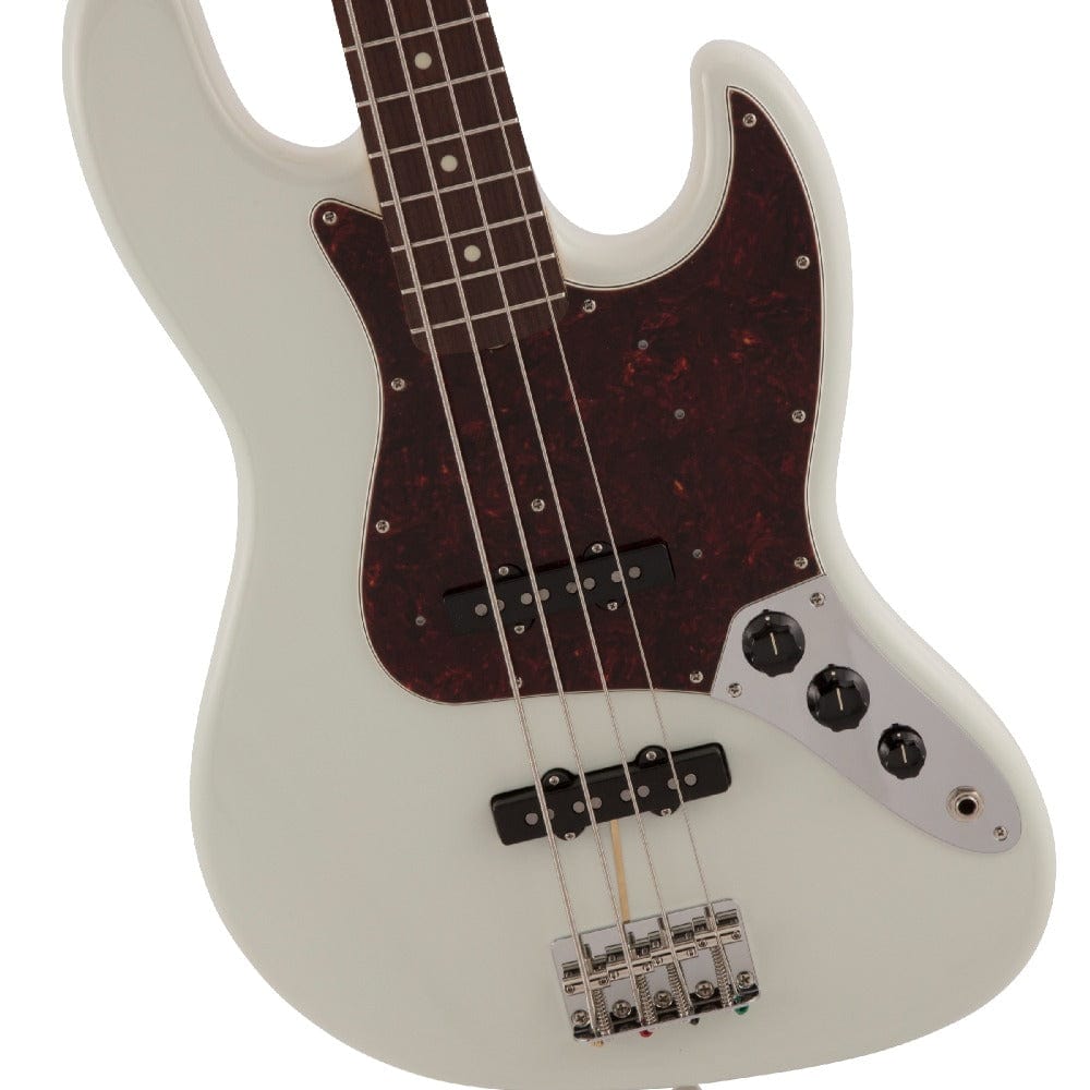 fender electric guitars fender traditional '60s jazz 4 string electric bass guitar #color_olympic-white