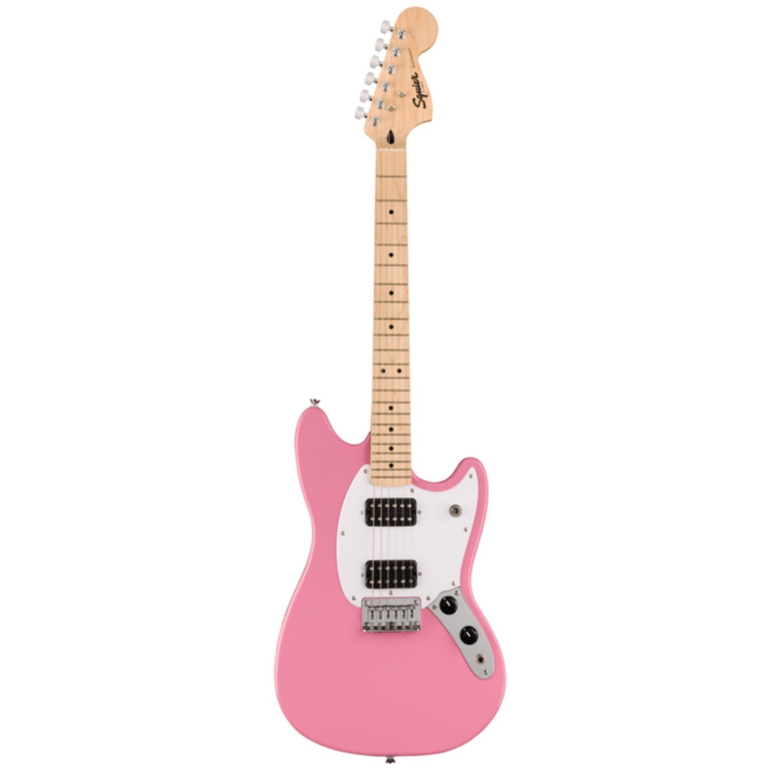 Fender Electric Guitars Flash Pink / Maple / Single Fender Squier Sonic Mustang HH 6 String Electric Guitar