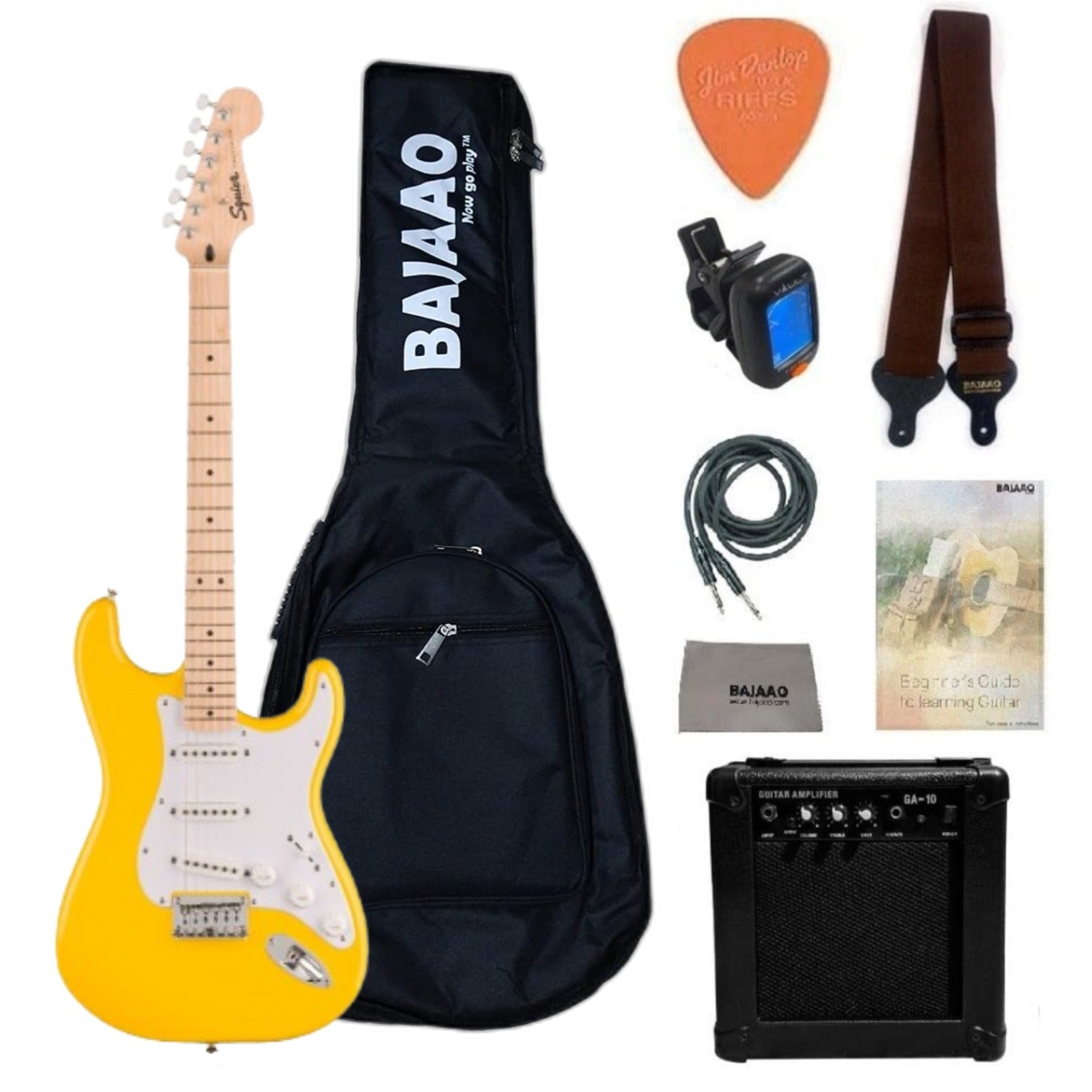 Fender Electric Guitars Graffiti Yellow / Maple / Pro Fender Limited Edition Squier Sonic Stratocaster HT 6 String Electric Guitar #color_graffiti-yellow,fingerboard_maple,type_pro