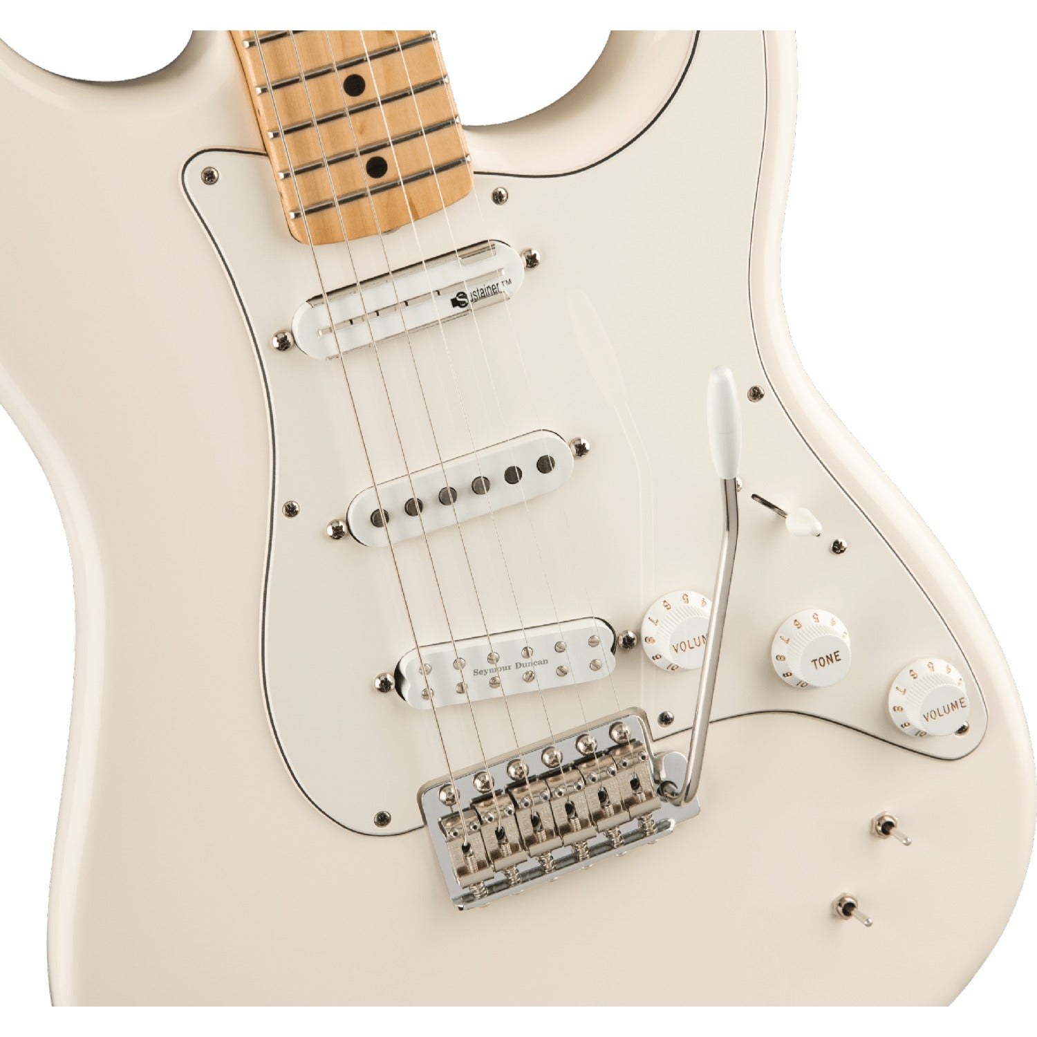 Fender Electric Guitars Olympic White Fender EOB Sustainer Stratocaster 6 String Electric Guitar
