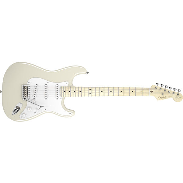 fender electric guitars olympic white fender eric clapton stratocaster, maple fretboard electric guitar#color_olympic-white