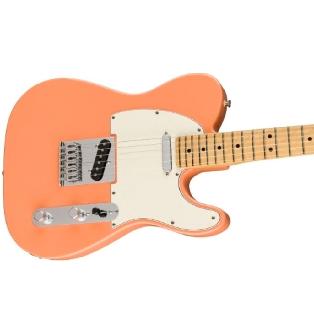 fender electric guitars pacific peach fender limited edition player telecaster 6 string electric guitar