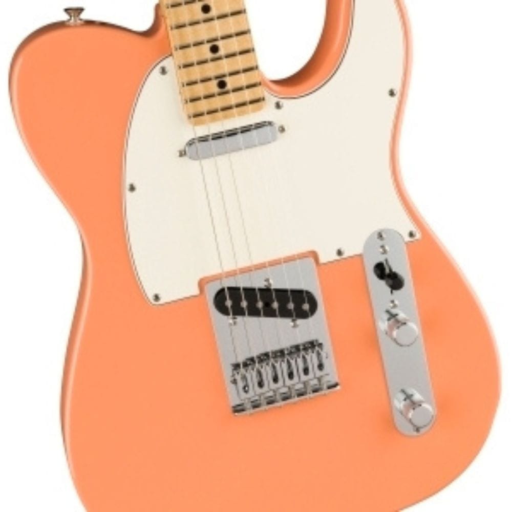 fender electric guitars pacific peach fender limited edition player telecaster 6 string electric guitar