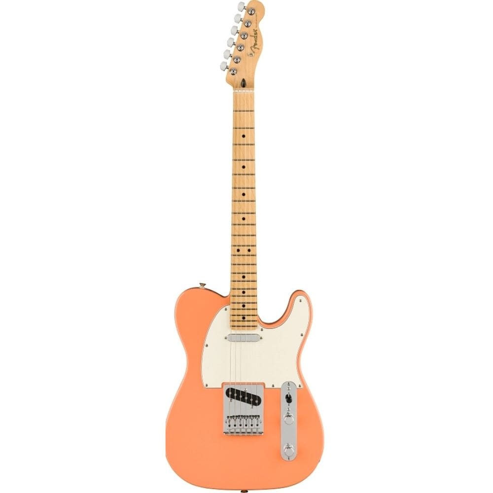 fender electric guitars pacific peach fender limited edition player telecaster 6 string electric guitar