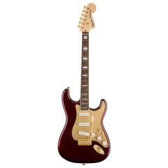 Fender Electric Guitars Ruby Red Metallic / Indian Laurel Fender Squier 40th Anniversary Stratocaster Gold Edition Electric Guitar