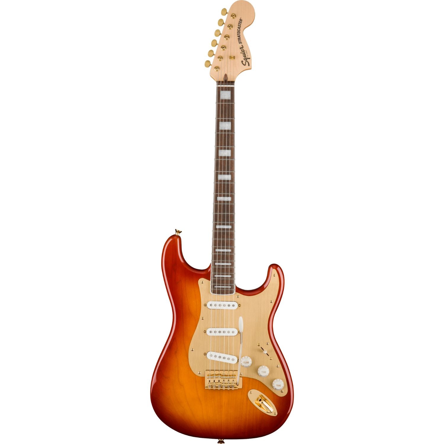 Fender Electric Guitars Sienna Sunburst / Indian Laurel Fender Squier 40th Anniversary Stratocaster Gold Edition Electric Guitar