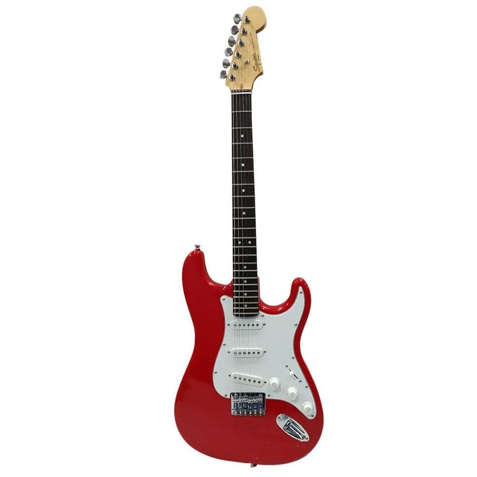 fender electric guitars single / red fender squier mm stratocaster 6-string electric guitar #type_single,color_red