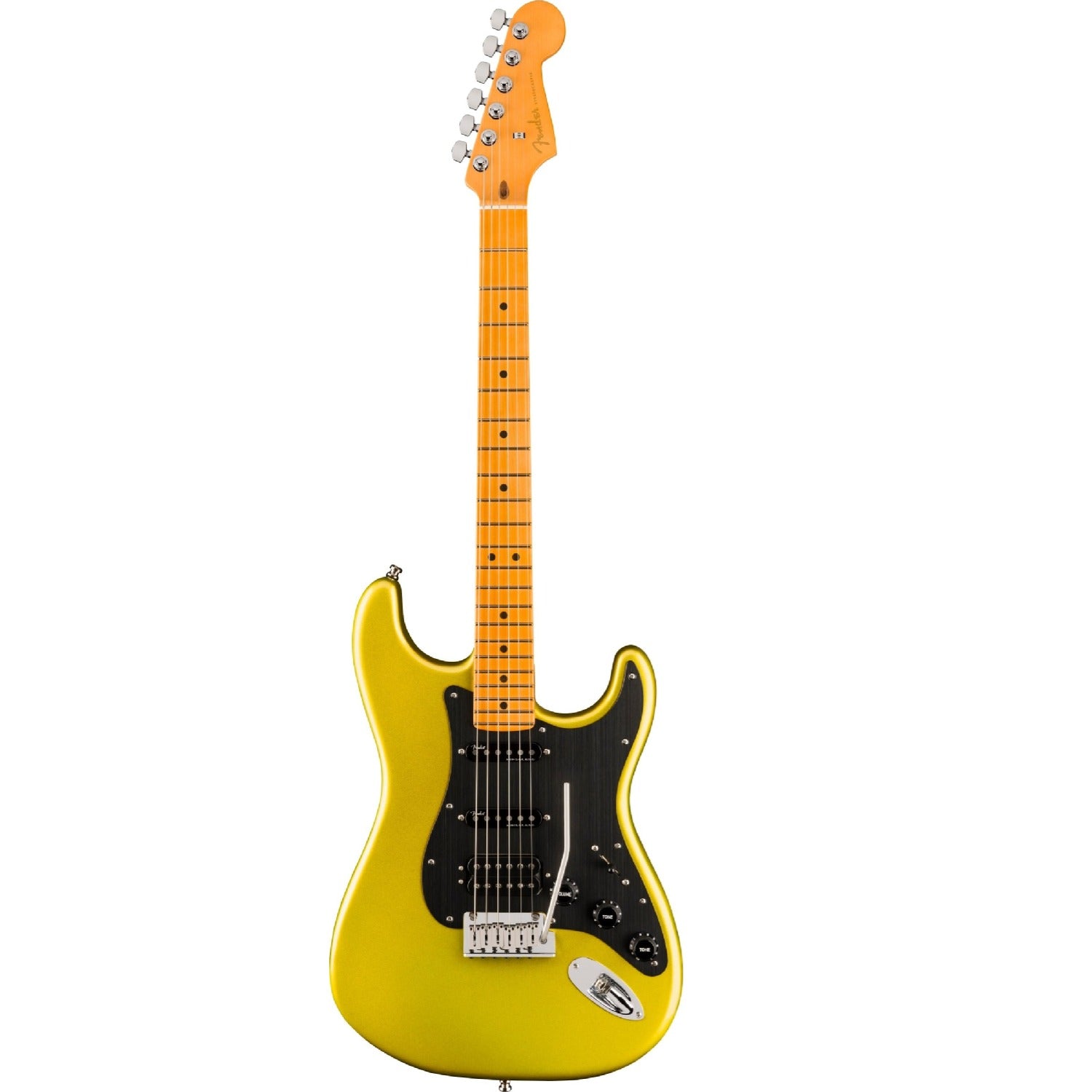 Fender Electric Guitars Solar Flare / HSS / Maple Fender American Ultra II Stratocaster 6 String Electric Guitar#color_solar-flare,title_hss,fingerboard_maple