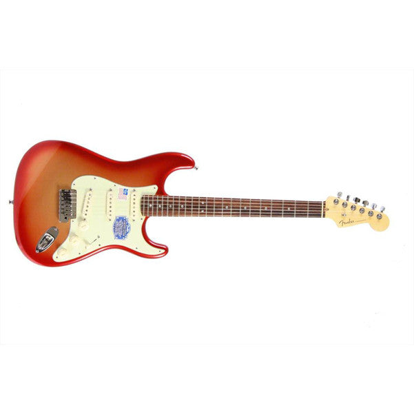 fender electric guitars sunset metallic fender american deluxe stratocaster sss electric guitar - rosewood #color_sunset-metallic