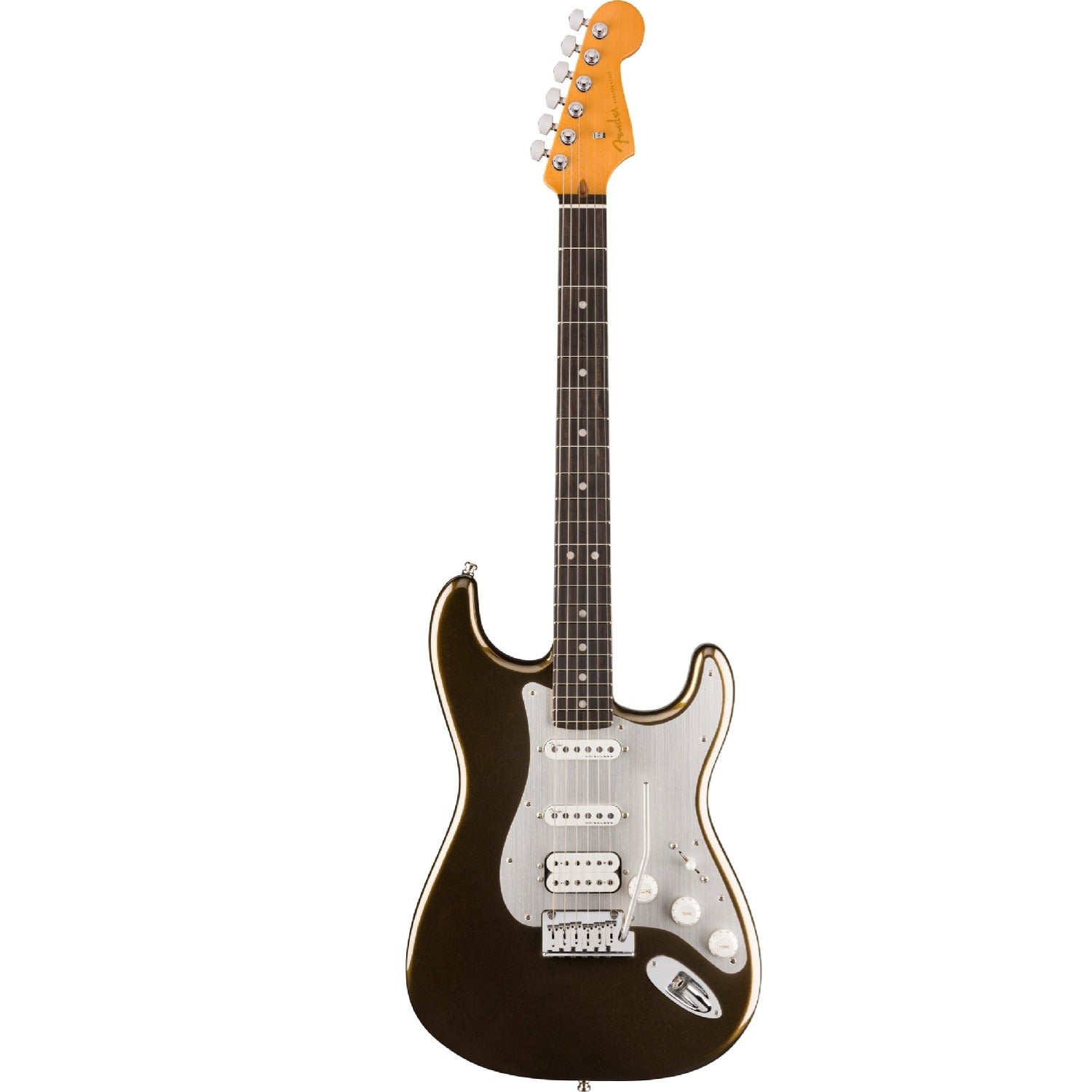 Fender Electric Guitars Texas Tea / HSS / Ebony Fender American Ultra II Stratocaster 6 String Electric Guitar