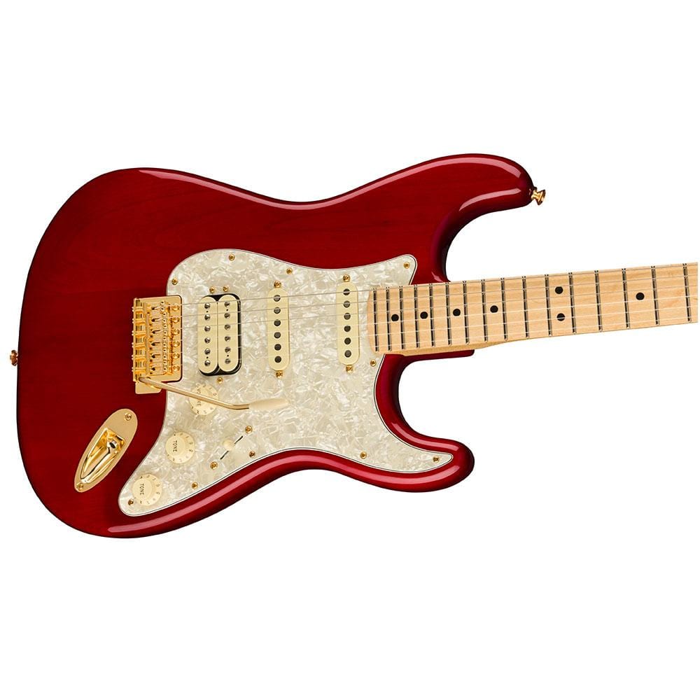 fender electric guitars transparent cherry fender tash sultana stratocaster electric guitar - transparent cherry