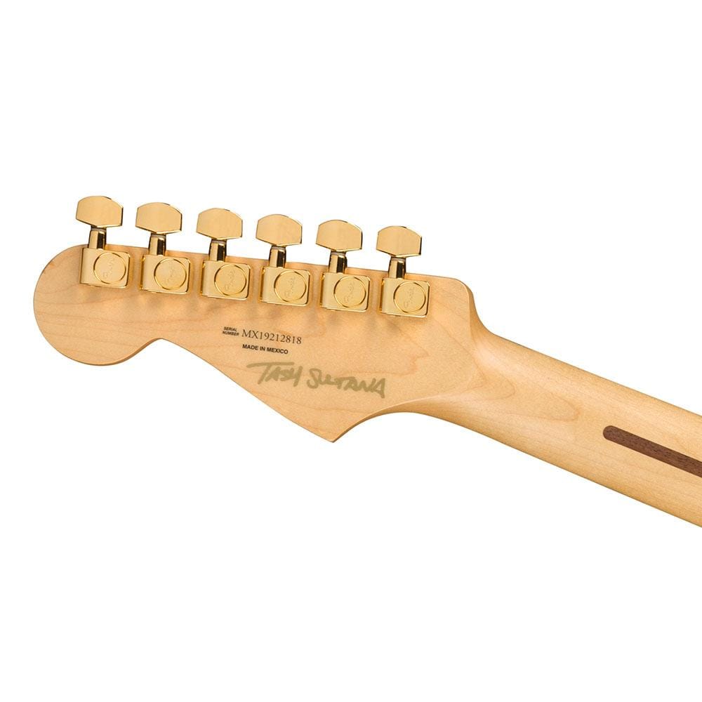 fender electric guitars transparent cherry fender tash sultana stratocaster electric guitar - transparent cherry