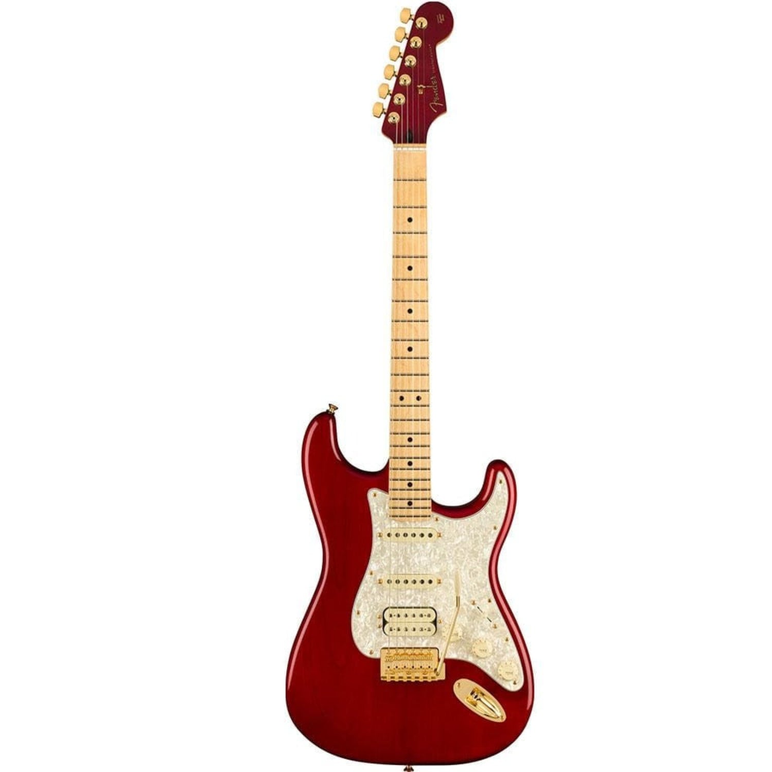 fender electric guitars transparent cherry fender tash sultana stratocaster electric guitar - transparent cherry