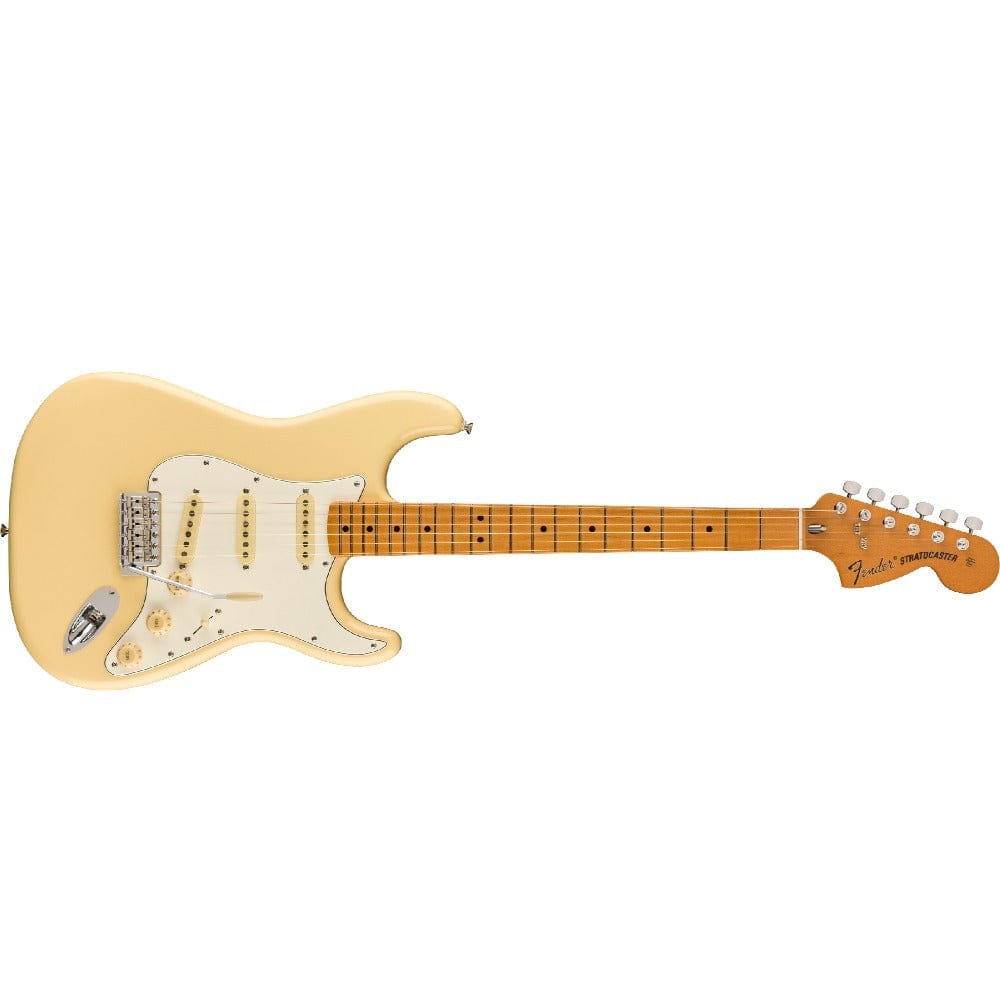 fender electric guitars vintage whit fender vintera ii '70s stratocaster 6 string electric guitar