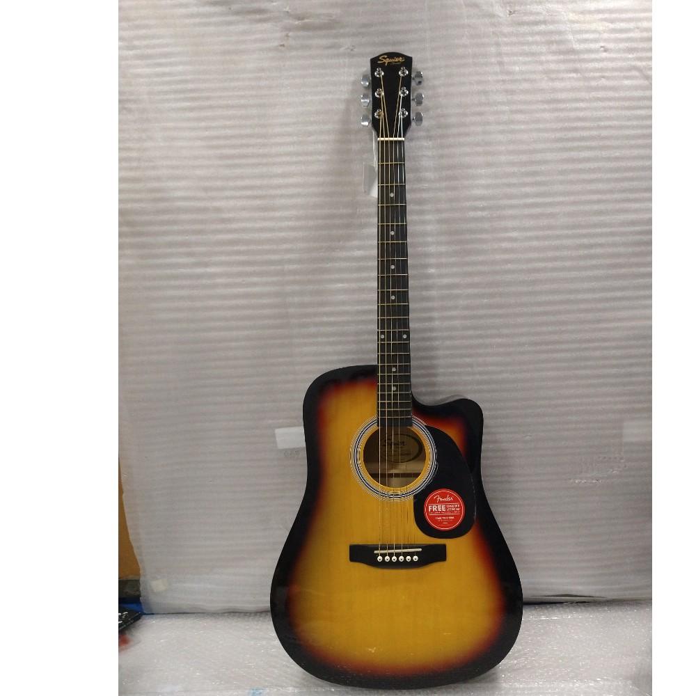 fender electro acoustic guitars 202101578526 fender sa105ce electro - acoustic guitar - sunburst - open box b stock #barcode_202101578526
