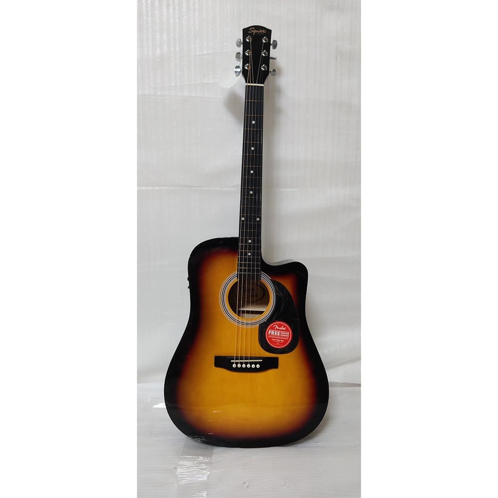 fender electro acoustic guitars 202101578528 fender sa105ce electro - acoustic guitar - sunburst - open box b stock #barcode_202101578528