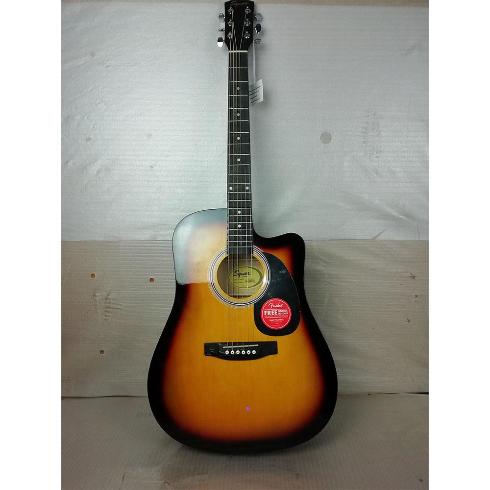 fender electro acoustic guitars 202101578555 fender sa105ce electro - acoustic guitar - sunburst - open box b stock #barcode_202101578555