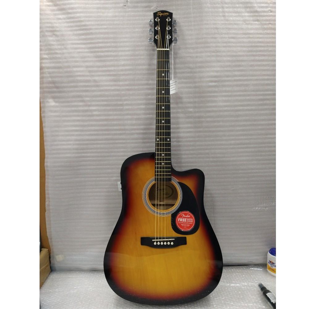 fender electro acoustic guitars 202101606569 fender sa105ce electro - acoustic guitar - sunburst - open box b stock #barcode_202101606569