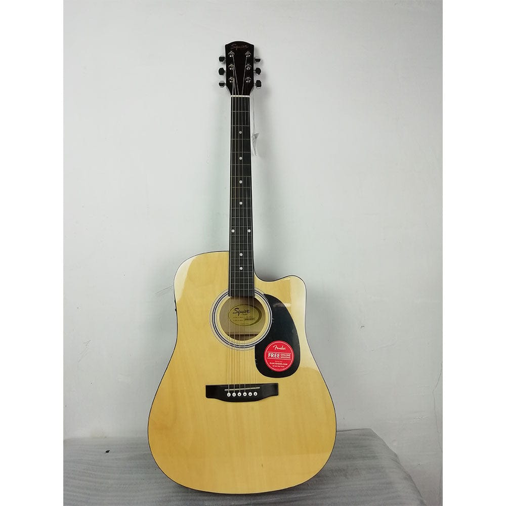 fender electro acoustic guitars 202101622032 fender sa105ce electro - acoustic guitar - natural - open box b stock