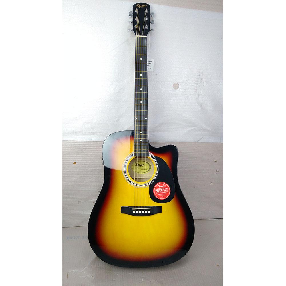 fender electro acoustic guitars 202101688557 fender sa105ce electro - acoustic guitar - sunburst - open box b stock #barcode_202101688557
