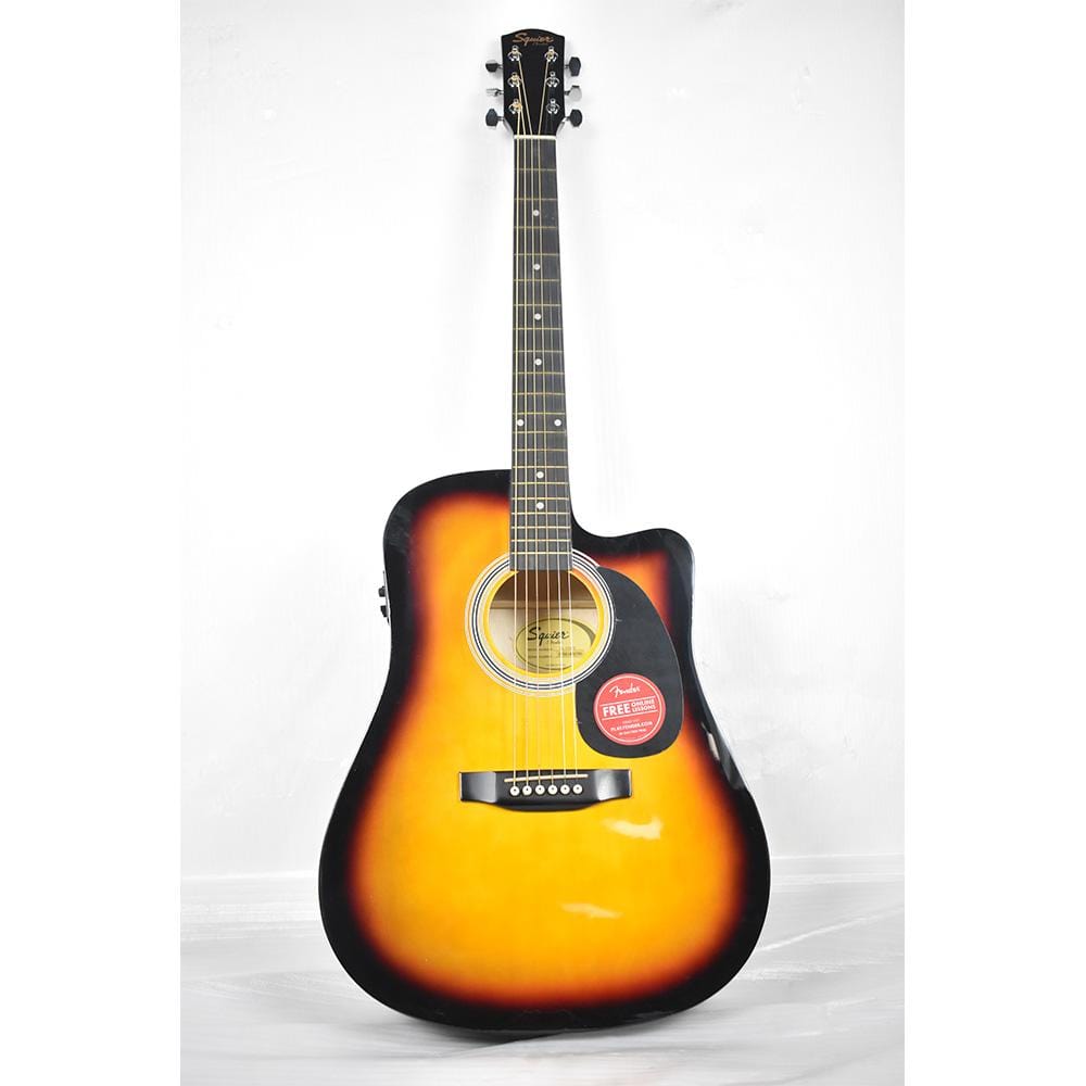 fender electro acoustic guitars 391656 fender sa105ce electro - acoustic guitar - sunburst - open box b stock #barcode_391656